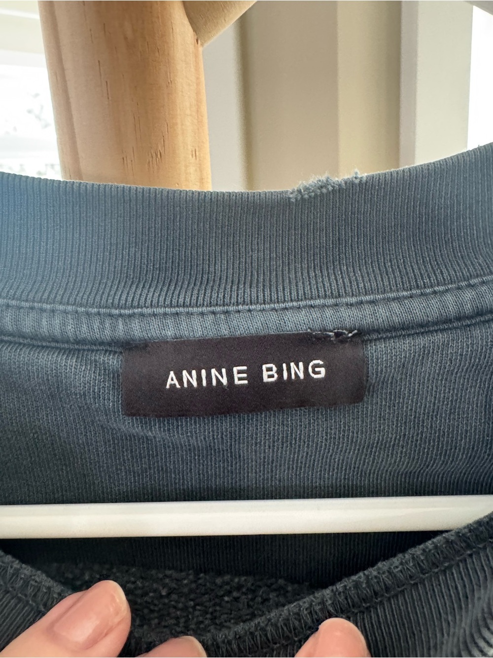 ANINE BING B.I.N.G. Oversized Sweatshirt Small Black Graphic Pullover - Picture 2 of 6